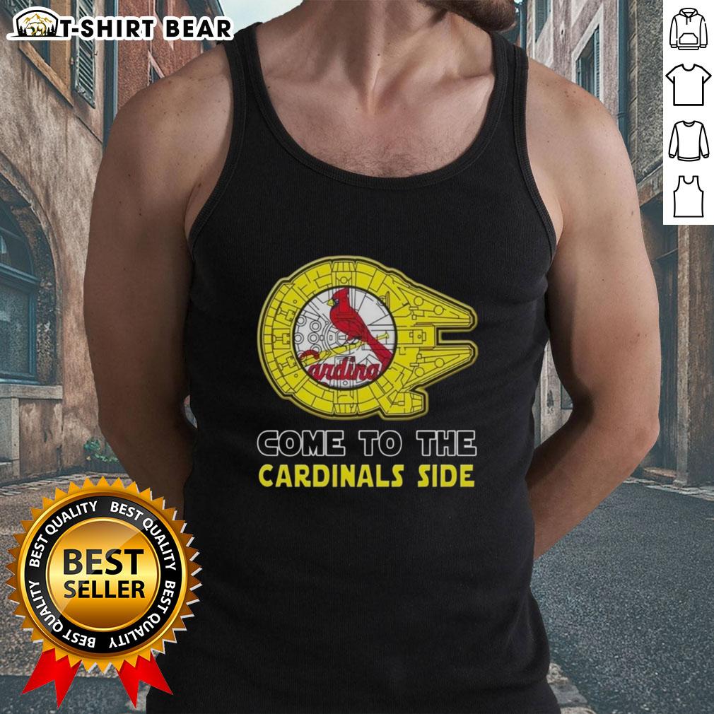 Happy Star Wars Come to the St. Louis Cardinals side tank top featuring a vibrant design for fans.