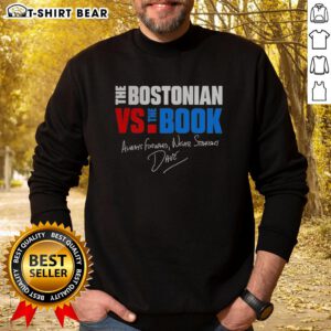Happy The Bostonian 'Always Forward, Never Straight' Signature Sweatshirt in vibrant colors, perfect for casual wear.