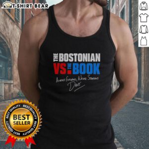 Happy The Bostonian vs The Book Always Forward Never Straight signature tank top, showcasing a vibrant design for casual wear.