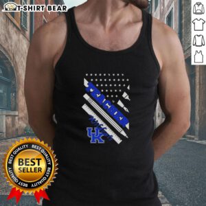 Premium Kentucky Wildcats X Teacher American Flag Tank Top featuring a patriotic design for fans and educators.