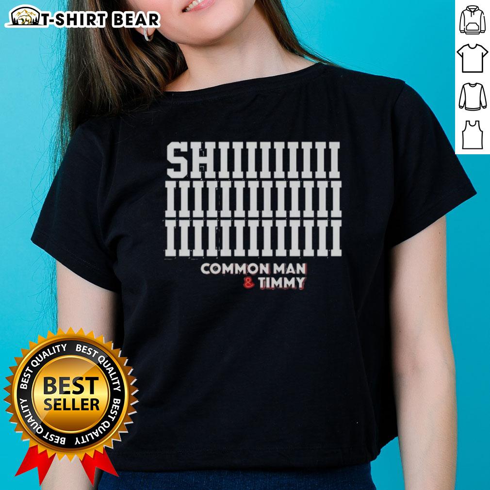 Premium Common Man and Timmy 97.1 The Fan Ladies Tee showcasing a stylish design for fans of the show.