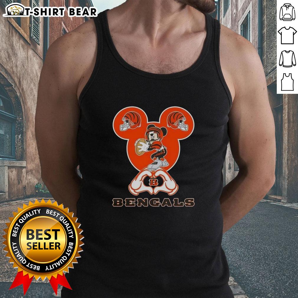 Top Mickey Hands Heart Cincinnati Bengals Football Tank Top Top Mickey Hands Heart Cincinnati Bengals Football Tank Top featuring playful design for passionate fans.