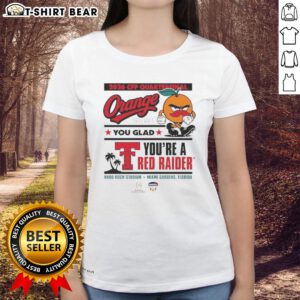 Alt Text: Awesome Texas Tech Red Raiders CFP Capital One Orange Bowl 2025 Ladies Tee, perfect for proud Red Raider fans.