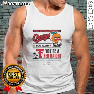 Texas Tech Red Raiders tank top for 2025 CFP Capital One Orange Bowl, showcasing team pride and spirit.