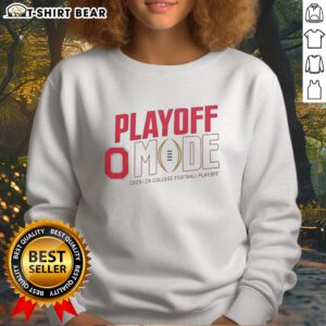 Funny Ohio State Buckeyes CFP 2025-2026 Playoff Mode logo sweatshirt featuring a vibrant design for fans.