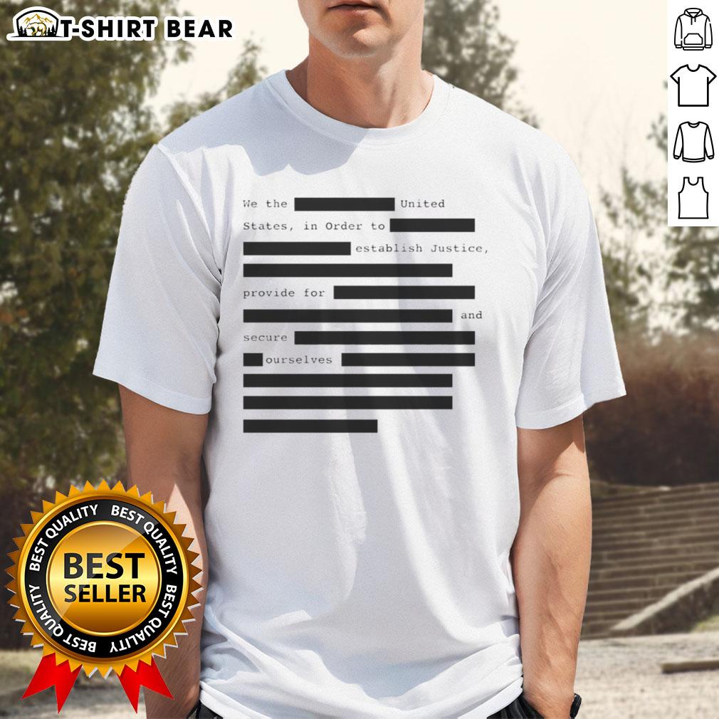 Alt Text: Funny We The United States In Order To Establish Justice T-Shirt showcasing a humorous take on American patriotism.
