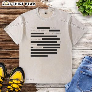 Funny We The United States washed t-shirt featuring a humorous take on justice and self-security in America.