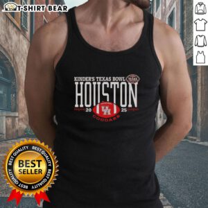 Good Houston Cougars 2025 Kinders Texas Bowl logo tank top featuring bold graphics and team colors.