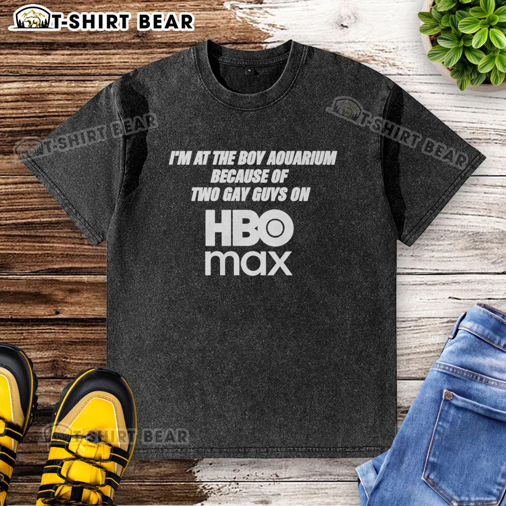 Good I'm At The Boy Aquarium t-shirt featuring two gay guys from HBO Max, showcasing vibrant colors and playful design.