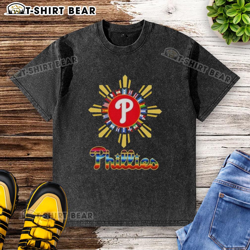 Good Philadelphia Phillies x Hispanic washed t-shirt featuring a stylish design for baseball fans.