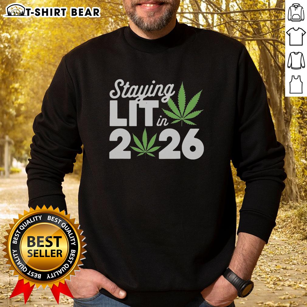 2026 High Waisted Marijuana Weed New Year's sweatshirt featuring a vibrant design and cozy fit for festive celebrations.