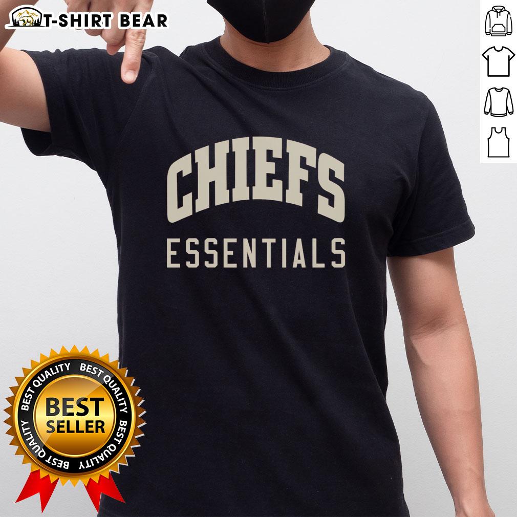 Alt Text: Good Travis Kelce Chiefs Essentials T-Shirt featuring bold team logo and comfortable fit, perfect for fans.