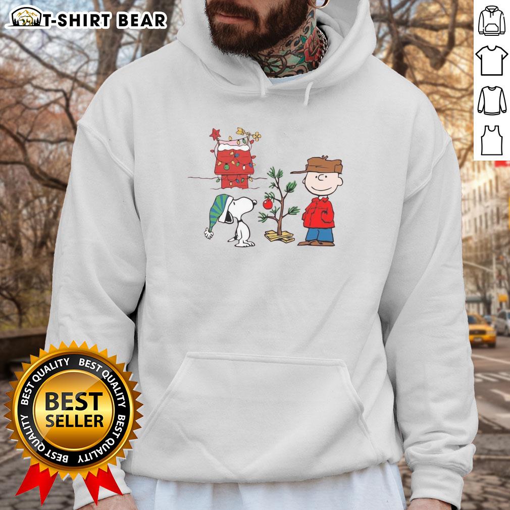 Happy Classic Christmas A Very Charlie Brown Tree Hoodie featuring a whimsical tree design perfect for holiday cheer.