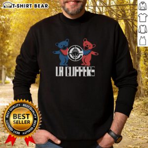 Cozy Happy NBA X Grateful Dead X Clippers sweatshirt featuring vibrant graphics and a stylish design for fans.