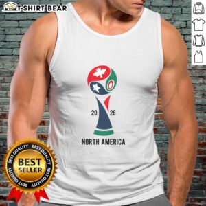 Stylish tank top featuring the 'Hot 2026 International Soccer Tournament North America' design for fans.