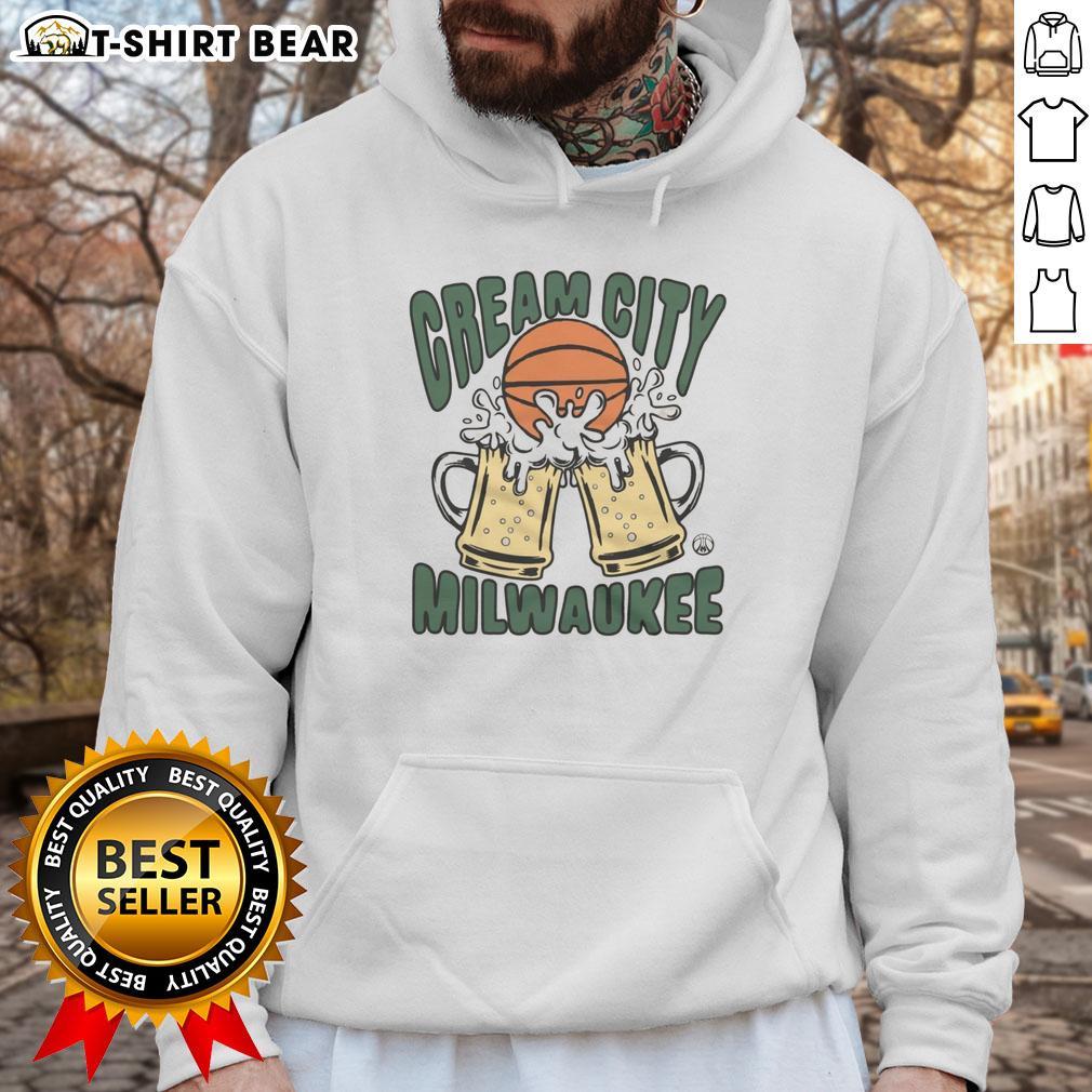 Hot Cream City Milwaukee hoodie in vibrant colors, showcasing urban style and local pride in Milwaukee fashion.