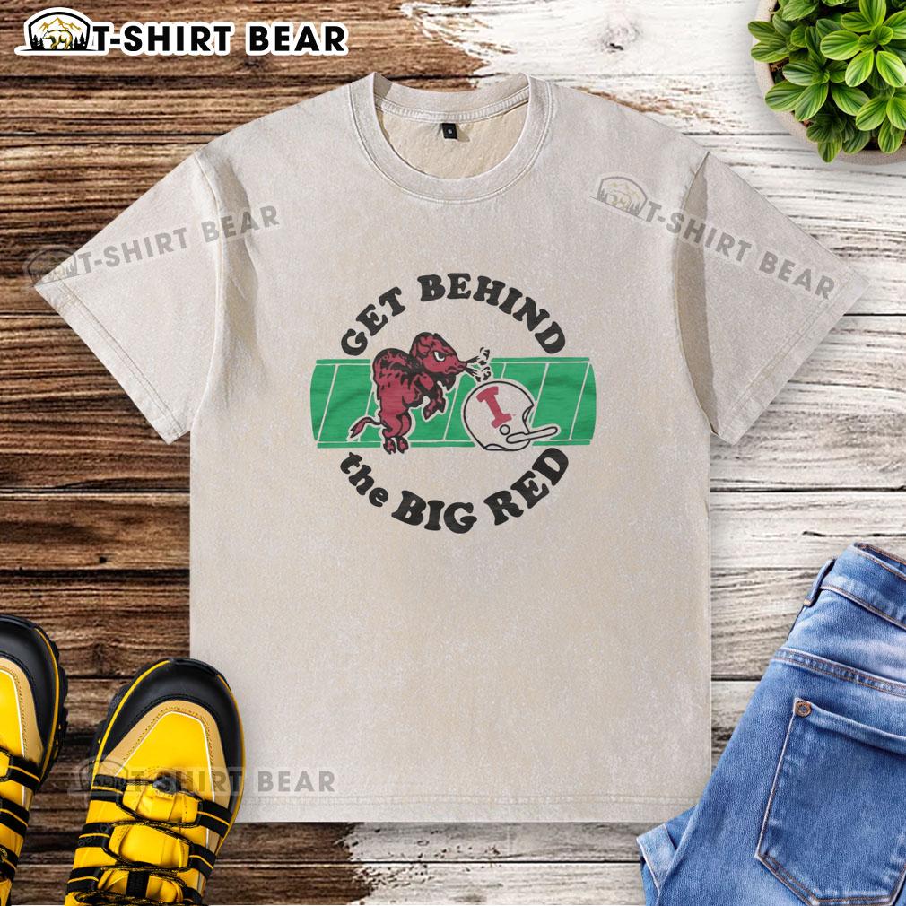 Alt Text: Stylish Hot Indiana University Big Red washed t-shirt, perfect for showing school spirit and casual wear.