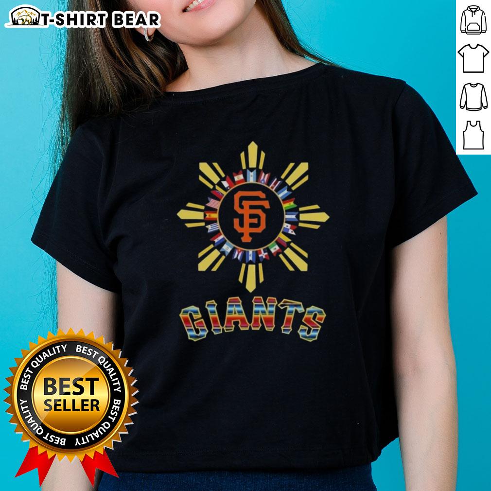 Hot San Francisco Giants X Hispanic Ladies Tee featuring vibrant colors and stylish design for fans and fashion lovers.