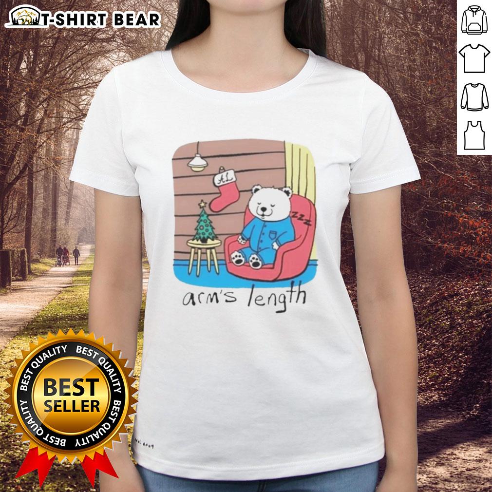 Hot and sleepy polar bear graphic on a ladies tee, perfect for casual wear or animal lovers.