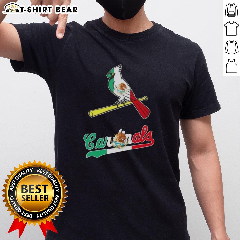 Hot St. Louis Cardinals Baseball T-Shirt featuring a vibrant Mexican flag design, perfect for fans and celebrations.