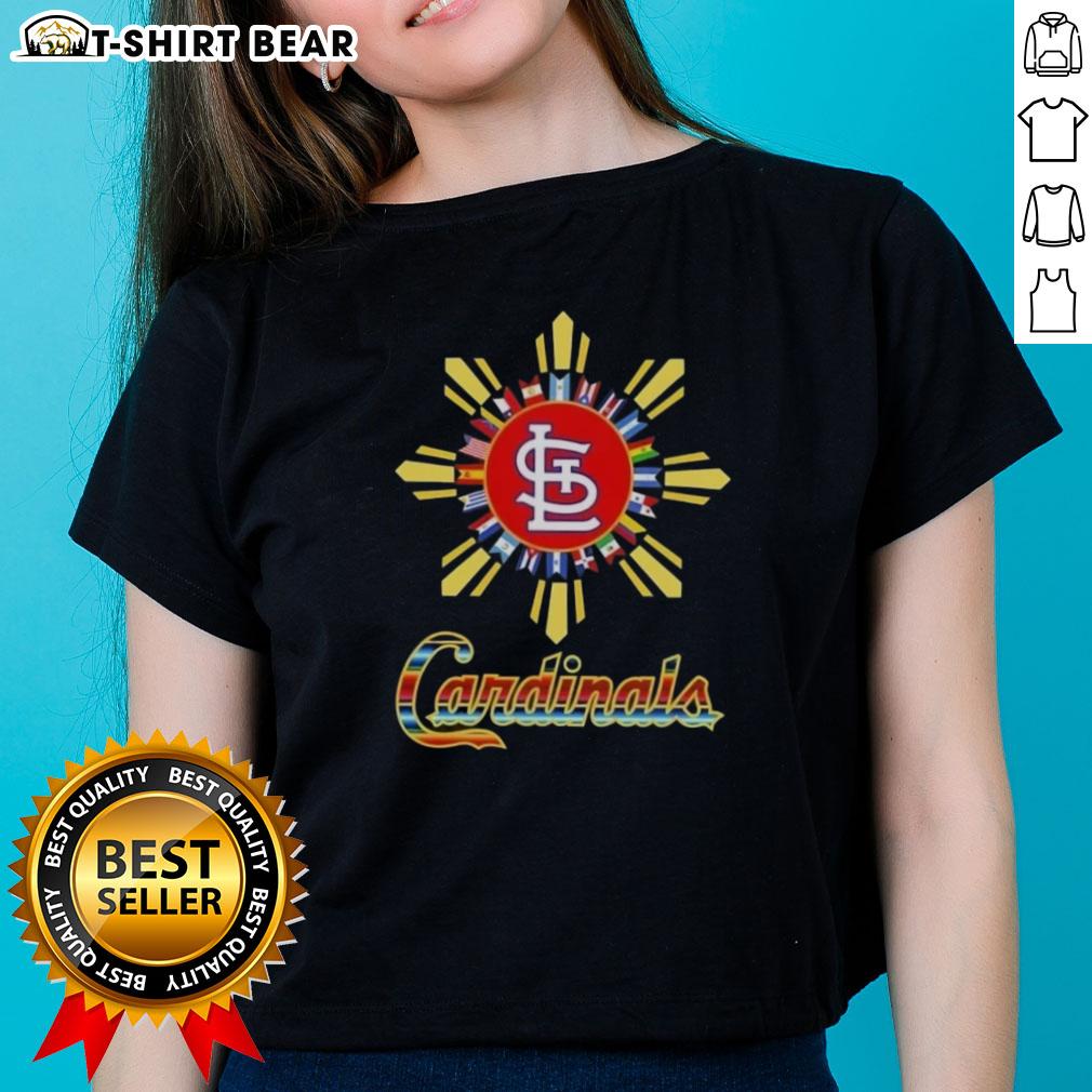 Hot St. Louis Cardinals X Hispanic ladies tee featuring vibrant team colors and stylish design for baseball fans.