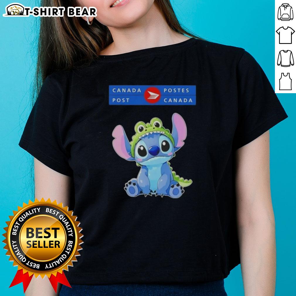 Hot Stitch Cosplay Crocodile X Canada Post Ladies Tee featuring vibrant design and comfortable fit for cosplay enthusiasts.