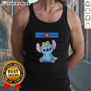 Hot Stitch Cosplay Crocodile X Canada Post tank top featuring vibrant colors and unique design for cosplay enthusiasts.