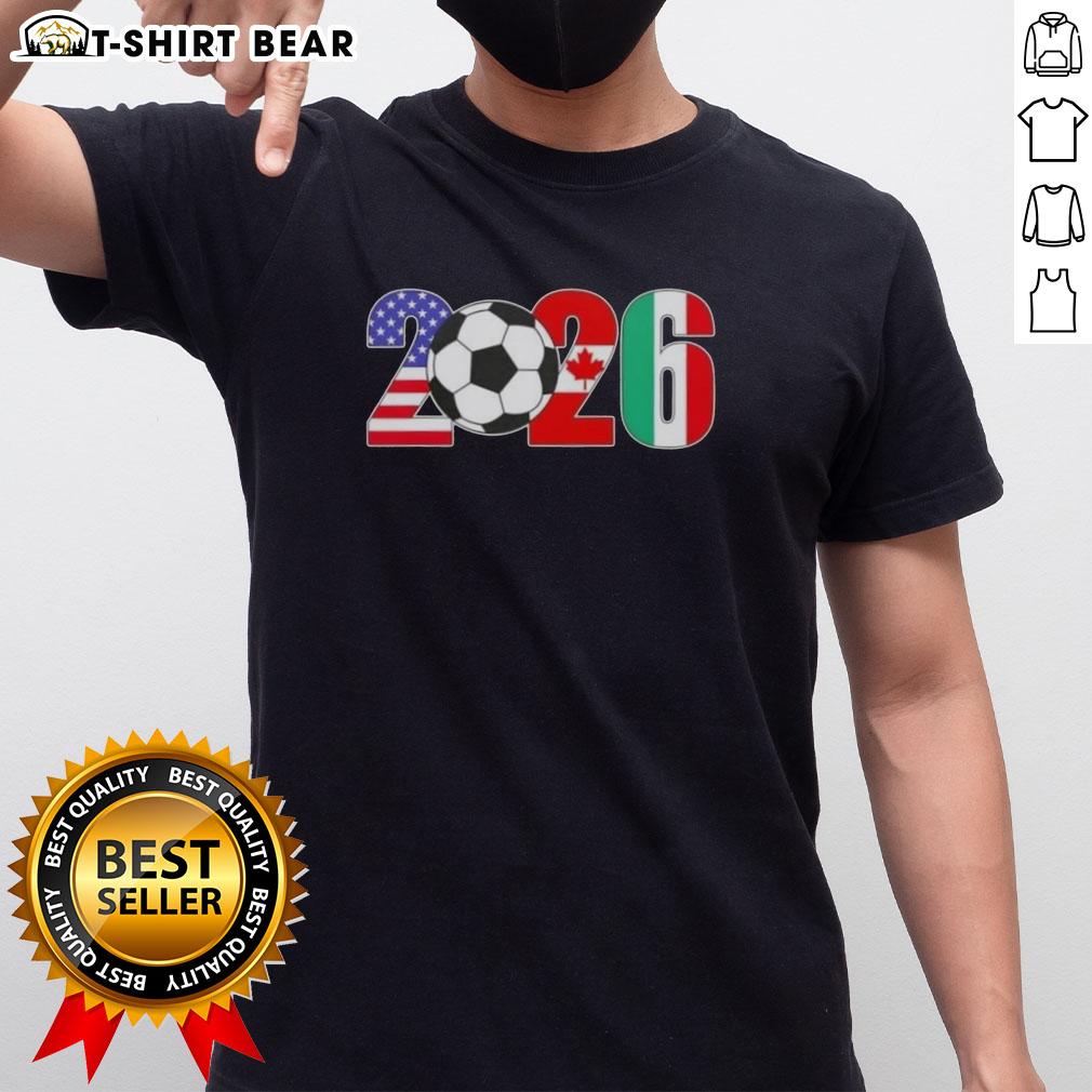 Nice 2026 International Soccer Tournament Flags T-Shirt featuring vibrant flags of participating nations.