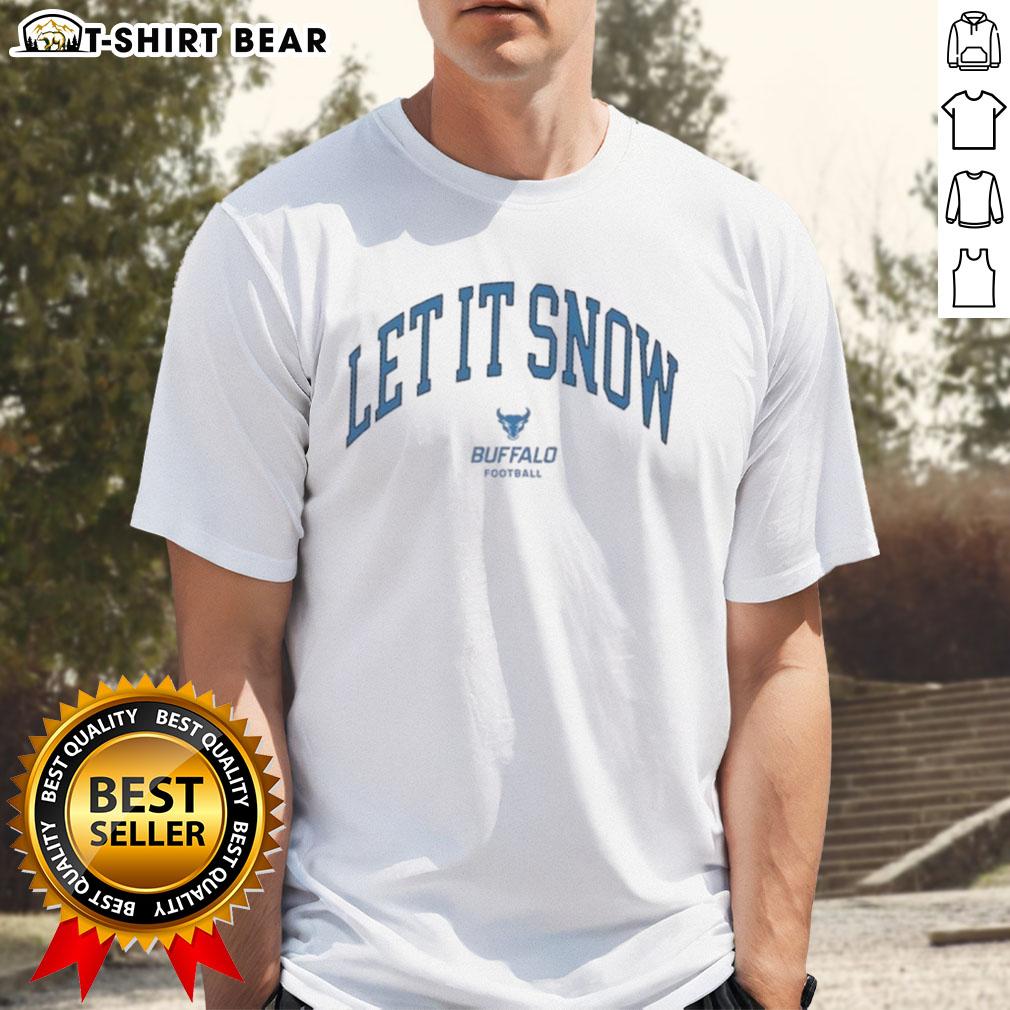 Nice Buffalo Bulls Victor Snow Let It Snow T-Shirt featuring a festive design perfect for winter sports fans.