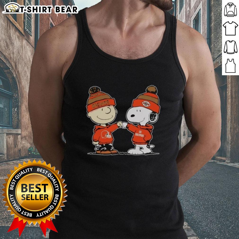 Nice Cleveland Browns Snoopy and Charlie Brown best friends tank top featuring vibrant graphics and team colors.
