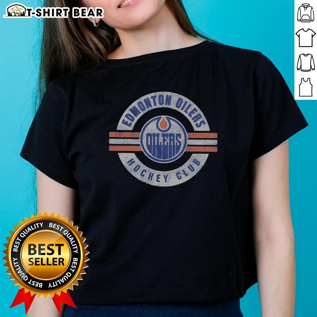 Nice Edmonton Oilers Surround Ladies Tee featuring a stylish design perfect for fans of the NHL team, ideal for casual wear.