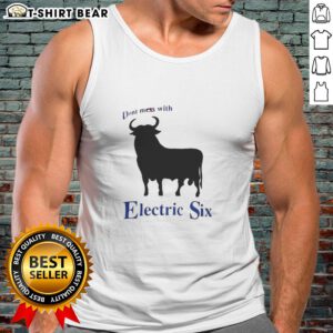 Nice Electric Six 'Don't Mess With Bull' tank top featuring bold graphics and vibrant colors for stylish summer wear.
