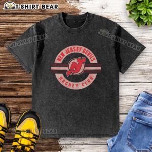 Nice New Jersey Devils Surround Washed T-Shirt featuring vibrant team graphics for fans and casual wear.