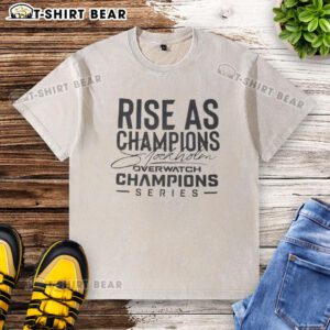 Nice Rise as Champions Stockholm Overwatch Champions Series 2025 washed t-shirt featuring a stylish design and vibrant colors.