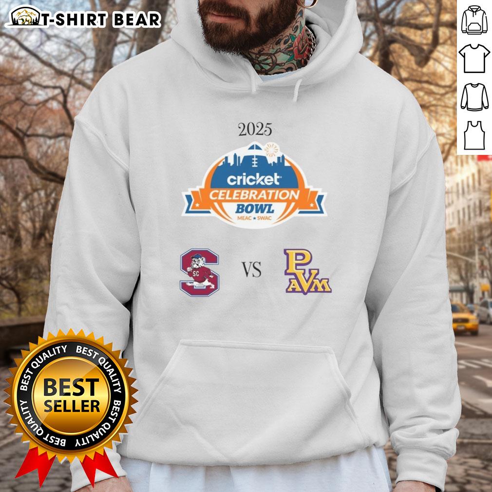 2025 Celebration Bowl hoodie featuring Nice South Carolina State Bulldogs vs Prairie View A&M Panthers design.