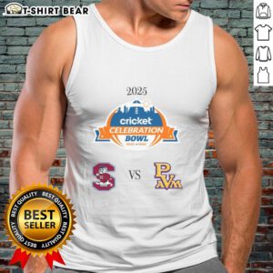 Nice South Carolina State Bulldogs vs Prairie View A&M Panthers 2025 Celebration Bowl tank top featuring team logos.