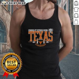 Nice Texas Longhorns 2025 Cheez-It Citrus Bowl logo tank top featuring bold graphics for fans and sports enthusiasts.