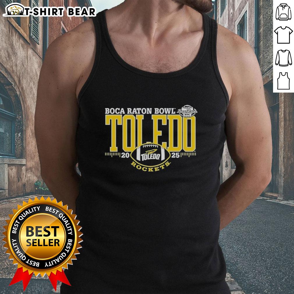 Nice Toledo Rockets 2025 Boca Raton Bowl logo tank top showcasing team spirit and style for fans.