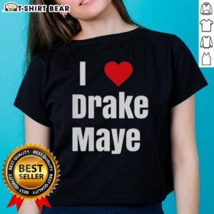 Alt Text: Nice Will Campbell I Love Drake Maye Ladies Tee showcasing a stylish design perfect for fans of college football.