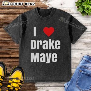 Nice Will Campbell I Love Drake Maye washed t-shirt featuring a stylish design, perfect for fans of college football.