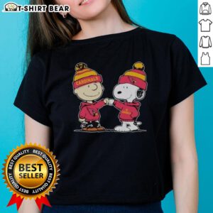 Official Arizona Cardinals Snoopy and Charlie Brown Best Friends Ladies Tee featuring vibrant graphics and team spirit.