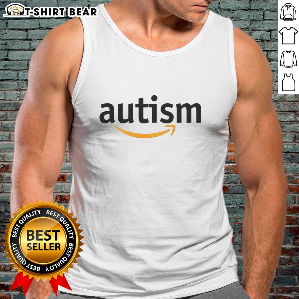 Official Autism X Amazon Parody Logo Tank Top featuring a unique design for autism awareness and humor.