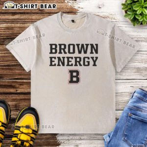Official Brown Bears Brown Energy B Washed T-Shirt featuring a stylish design perfect for fans and casual wear.