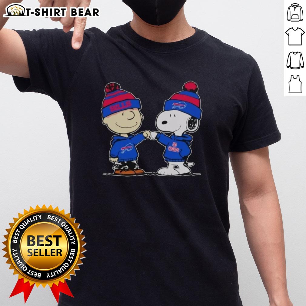 Official Buffalo Bills Snoopy and Charlie Brown Best Friends T-Shirt featuring a playful design celebrating friendship and team spirit.