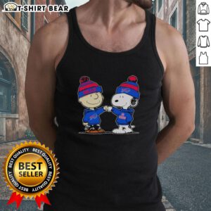Official Buffalo Bills Snoopy and Charlie Brown Best Friends Tank Top featuring vibrant graphics and team colors.