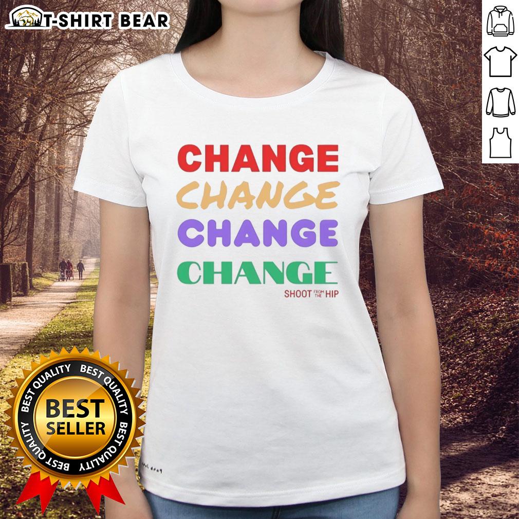 Official Change Repeat With Colors Ladies Tee featuring vibrant design, perfect for casual wear and everyday style.
