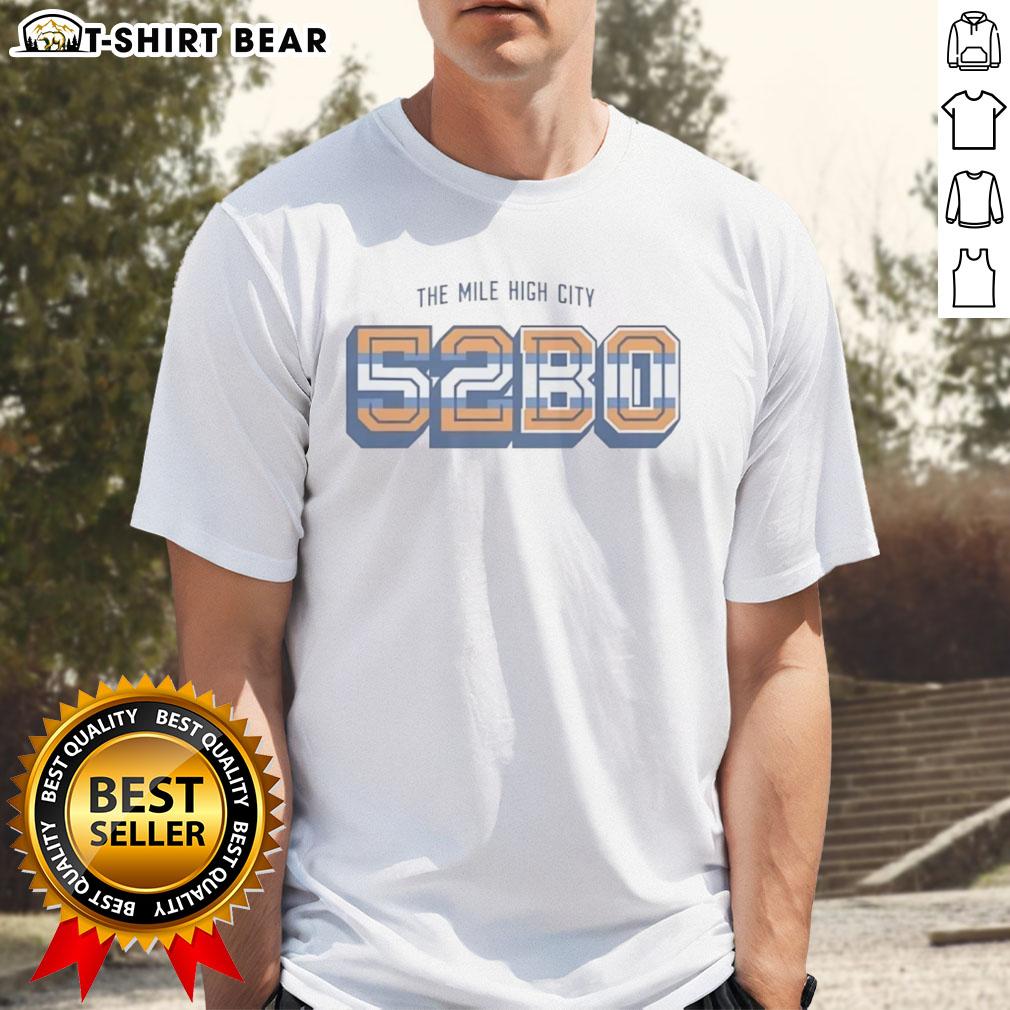 Official Denver Broncos The Mile High City 5280 T-Shirt featuring team colors and logo, perfect for fans and collectors.