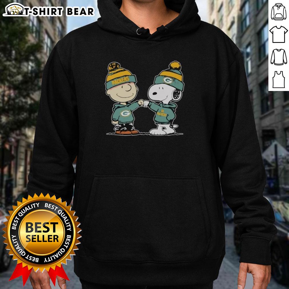 Official Green Bay Packers Snoopy and Charlie Brown Best Friends Hoodie featuring vibrant team colors and playful graphics.