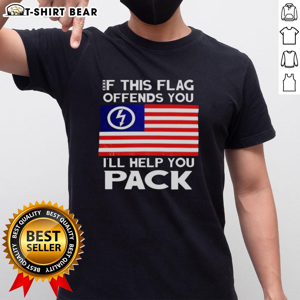 Official If This Flag Offends You Ill Help You Pack T-Shirt for music lovers, featuring bold graphics and a patriotic design.