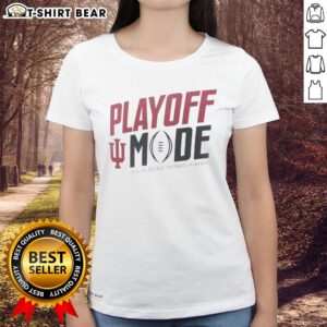 Official Indiana Hoosiers playoff mode ladies tee for College Football Playoff 2025-2026, perfect for fans.